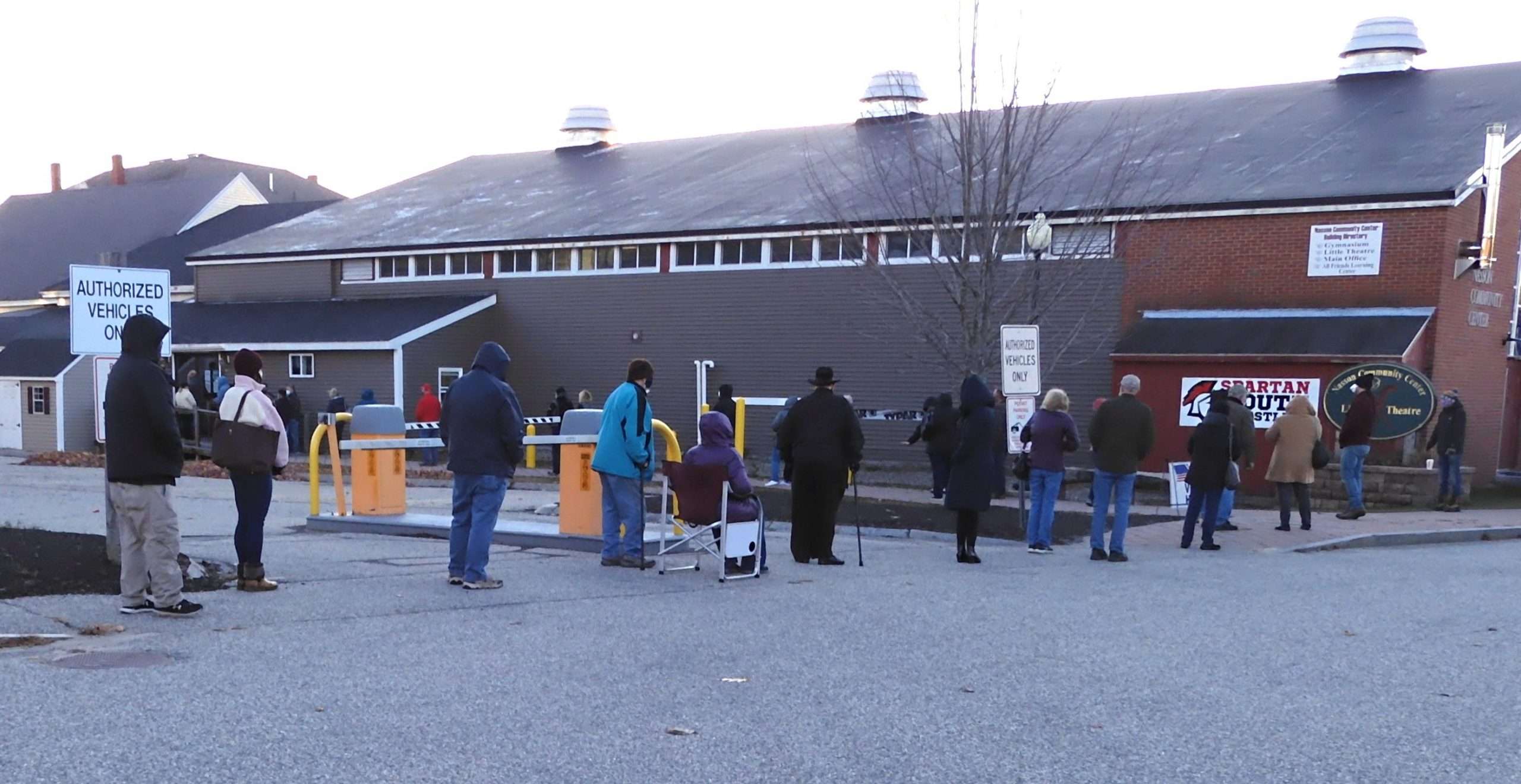 Good Crowd as Polls Open