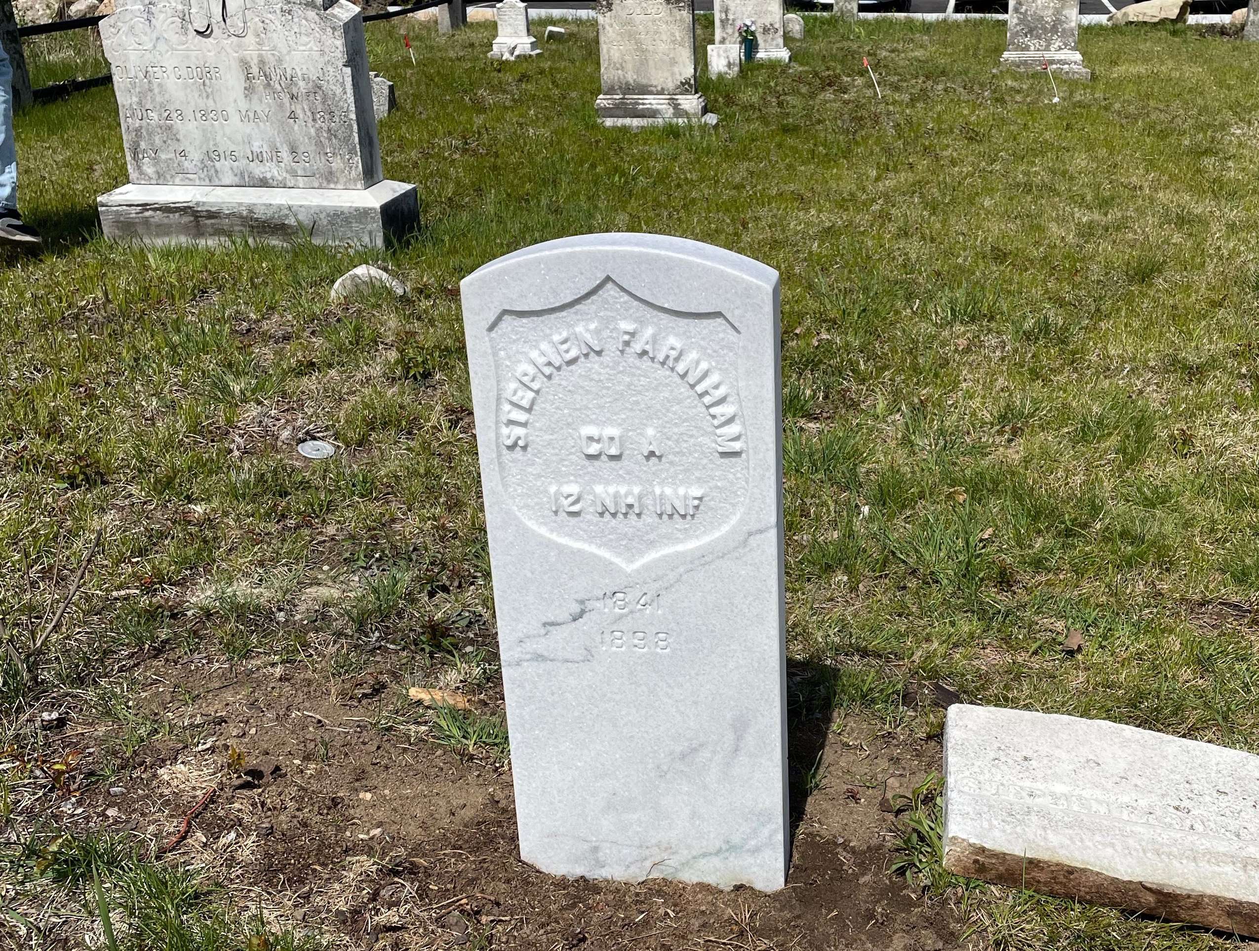 Civil War Veteran’s New Stone to be Dedicated Sunday