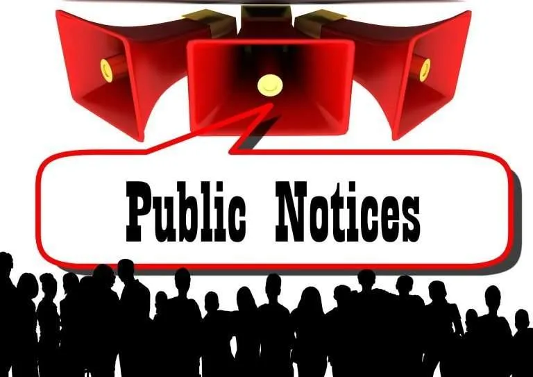 This week’s Public Notices: August 13, 2021