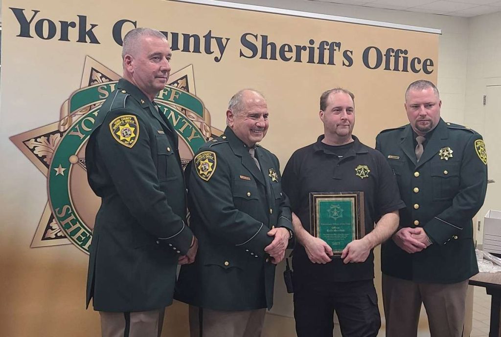 Chief Deputy Jeremy Forbes, Sheriff William King, Officer Keith Merrifield, Major Nathan Thayer