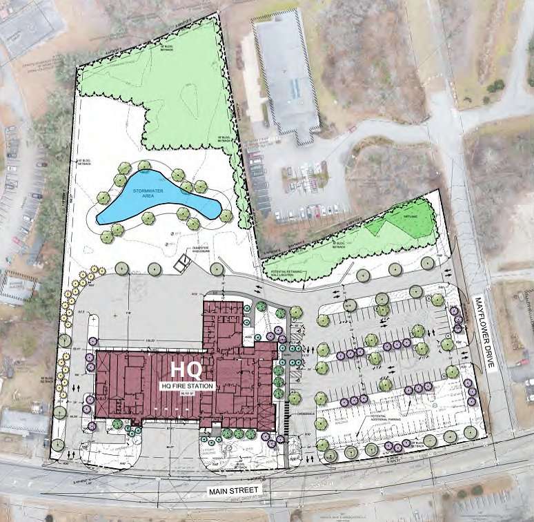 Site plan of the proposed SFD Headquarters