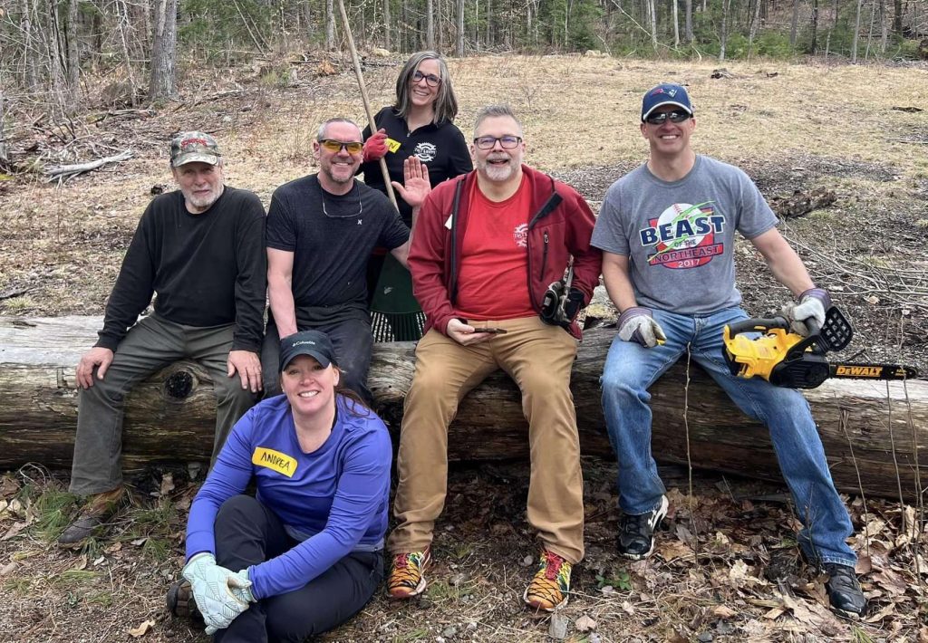 volunteers cleaned the rail trail