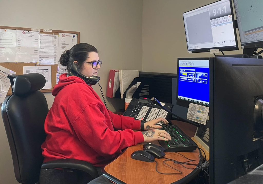 woman at Sanford Communications Center