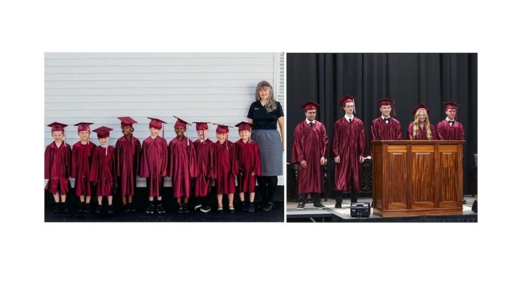 Graduating students at Sanford Christian Academy 